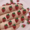 20 Peças - Joias para Nail Art Morango para Unha Strass de Fundo Plano Decalques DIY Casamento Scrapbooking Decoração Artesanato