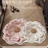 2026 Novo Tapete de Chão para Banheiro Floral Realista 3D de Lama Diatomácea Macia Tapete para Pé Absorvente de Água Antiderrapante para Banheiro
