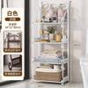 Estante de Almacenamiento de Hierro Plegable para Baño Inodoro Instalación Libre Multicapa Gel de Ducha Lavabo Toallero