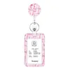 Porta-Crachá Retrátil com Laço Rosa para Crachás de Funcionário, Cartões de Acesso e Cartões de Ônibus