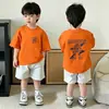 Blusas de Algodão Puro para Meninos, Roupas de Verão para Crianças Maiores, Camisetas Estilosas de Manga Curta, Novas Camisetas Tendência de Verão para Crianças 2026