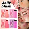 Set de Rubor en Gel Transfronterizo Natural Fácil de Aplicar, 4 Colores, Hidratante, Kit de Rubor con Acabado Mate