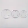 Disco de vidro simples disco de três pontos coluna bandeja de cera suporte redondo chassi de vidro base de vela ornamentos de mesa de hotel