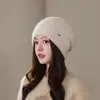Nuevos Gorros Cálidos de Invierno para Mujer, Circunferencia de Cabeza Grande, Gorros Holgados que Protegen las Orejas, Moda Coreana de Punto de Alta Gama Anti-Frío