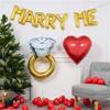 Balão de Filme de Alumínio com Letras 'Marry Me' de 16 polegadas Conjunto para Decoração de Quarto de Casamento Festa de Casamento