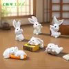 Figuras de Zanahoria y Conejo Lindas para Paisaje en Miniatura, Accesorios de Decoración DIY para Casa de Muñecas, Adornos de Escritorio Mini