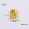 Anillo de elemento marino de concha de vieira nuevo europeo y americano para mujer de acero inoxidable 18K de lujo ligero nicho joyería de acero de titanio al por mayor