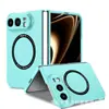 Adecuado para iPhone Duo, esta funda de teléfono magnética de color sólido, tacto suave y acabado mate proporciona cobertura total y protección contra caídas para la pantalla plegable de Apple.
