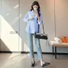 Ropa de maternidad 2026 otoño nuevo estilo camisa babydoll top blanco manga larga versátil fácil para lactancia camisa de maternidad