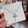 Collar de Acero de Titanio con Corazón de Amor de Moda que No se Desvanece para Mujer Diseño de Joyería Nicho de Verano Colgante Cadena Clavicular de Alta Gama Venta al por Mayor