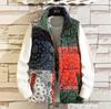 Jaqueta Colete Acolchoada de Algodão com Estampa de Flor de Caju, Novo Inverno 2020, Neutro, Casal, Moda Casual, Gola, Jaqueta Colete Acolchoada de Algodão