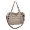 Bolso de lona de gran capacidad, estilo japonés y coreano, informal, bandolera artística, moderno, para estudiantes, hombres y mujeres.