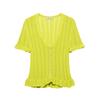 Venta al por mayor de Ropa de Mujer Transfronteriza Verano 2025 Nuevo Estilo Refrescante y Transpirable Cardigan de Punto con Diseño Jacquard de Canalé