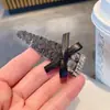 Pasador de Pelo de Hilo Gris de Alta Calidad Pinza para el Pelo Bb Clip con un Toque de Lujo para Otoño e Invierno Pinza Versátil para Flequillo Pinza Lateral para el Pelo