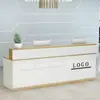 Balcão de recepção moderno pintado para lojas de roupas, salões de beleza, balcões de bar, caixas, recepções e balcões de recepção simples de empresas