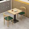 Conjunto de mesa e cadeira para lanchonete, churrascaria, café da manhã, fast food, loja de milk tea e sobremesas, mesa de restaurante, tipo econômico comercial