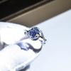 Anillo de diamantes de alto carbono con ocho corazones y ocho flechas, chapado en PT950, con explosión en vivo y moissanita sintética, anillo de ojo de ángel para mujer.