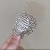Accesorios para el cabello de aleación de alta calidad, clip de borla para coleta alta de rosa, alto valor de color, conejo flocado, pasador para el pelo de la parte trasera con temperamento