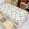Em estoque atacado toalha de mesa retangular descartável festa aniversário impressão toalha de mesa PEVA à prova d'água à prova de óleo espessada