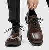 Venta Directa de Fábrica Otoño Nueva Moda Formal de Negocios Zapatos de Cuero para Hombre Punta Cuadrada Casual para Viajes de Negocios Zapatos Derby