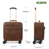 Maleta de viaje de negocios de 18 pulgadas de gran capacidad para equipaje de mano con ruedas universales silenciosas, cerradura de combinación, maleta de trolley vintage casual
