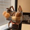 Bolso bandolera de hombro a cuadros vintage para mujer, estilo nicho de moda, combinable, otoño e invierno 2024