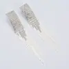 Venta al por mayor Joyería de Comercio Exterior Pendientes Largos con Borla y Diamantes Completos Moda para Mujer Pendientes Sexy Europeos y Americanos Joyería Grande E440