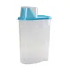 Taza medidora portátil de plástico estilo japonés, cubo de arroz sellado, caja de almacenamiento de arroz a prueba de humedad y a prueba de insectos, tanque de almacenamiento de granos para cocina