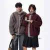 Modelo Novo de Inverno 2026 Zuo Shan Diao Couro e Pelo Integrados Acolchoado de Algodão Jaqueta Curta Espessa com Gola de Pelo para Homens, Tendência de Casaco de Algodão de Alta Qualidade