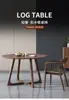 Mesa Redonda de Comedor de Madera Maciza Mesa Comercial de Recepción y Reuniones Mesa de Comedor Nórdica para el Hogar Mesa de Café Mesa y Sillas de Negociación de Ocio