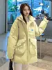 Chaqueta acolchada de algodón de moda para mujer, nuevo estilo 2026, longitud media, talla grande, corte holgado, abrigo acolchado, chaqueta de algodón de invierno, prenda exterior engrosada
