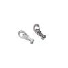 Plata de ley 925, colgante de hueso de plata tailandesa estilo antiguo, pulsera DIY, charm vintage, material y accesorios para tejer con cordón hechos a mano, S1240