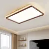 Lámpara de techo de madera de nogal negro para sala de estar, 6 luces, estilo chino moderno, lujo ligero, gama alta, protectora para los ojos, luminaria principal para dormitorio y pasillo