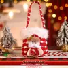 Saco de Presente de Natal Saco de Embalagem de Maçã para Véspera de Natal Estampa de Desenho Animado Presente Crianças do Jardim de Infância Saco de Mão para Doces