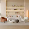 Sofá Tendência na Cor Creme para Salão de Beleza, Sofá para Área de Descanso, Recepção de Escritório, Sala de Estar, Conjunto de Sofá para Apartamento Pequeno