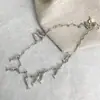 Collar de Cobre Chapado en Platino para Mujer, Borla de Pez Pequeño Estilo Ins, Accesorio Versátil de Moda con Sentido de Diseño de Alta Gama, Cadena para Clavícula de Nicho