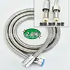 Mangueira Retrátil de Aço Inoxidável 1,5m x 2m, Mangueira de Chuveiro Retrátil com Porca Totalmente de Cobre, Mangueira de Chuveiro para Conexão de Chuveiro