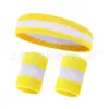 Deportes al Aire Libre Conjunto de Tres Piezas Diadema Colorida Muñequera Algodón Transpirable Absorbente de Sudor Diadema para el Cabello Running Baloncesto Pañuelo de Cabeza de Algodón Absorbente de Sudor