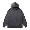 Sudadera con capucha de peso pesado de seda de leche de 300 g con texto y logotipo impresos, color liso, ropa de trabajo de otoño e invierno, uniforme de grupo, manga larga