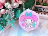 Fita Métrica de Coração de Menina Kuromi Estilo Japonês Fofa Fita Métrica Redonda Portátil Fita Métrica Telescópica Automática Fita Métrica Macia
