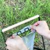 Rack de lixo dobrável para acampamento ao ar livre para acampamento doméstico cozinha portátil rack de suporte para saco de lixo rack de armazenamento de ferro