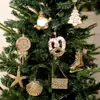 Suministros de decoración navideña transfronterizos, adornos para árbol de Navidad, decoraciones colgantes rojas de Papá Noel galvanizadas, decoración de ambiente festivo