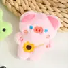 Colgante de muñeca de peluche lindo panda conejo rana bolsa de cerdo adornos broche de dibujos animados muñeca accesorios diy