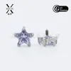 Brincos de Titânio F136 Estrela de Cinco Pontas Zircônia Parafuso de Orelha Estrela Fabricante Atacado Body Piercing de Liga de Titânio G23