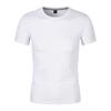 Camiseta de manga corta con cuello redondo y estampado de porcelana helada para hombre, de algodón, color liso, estilo verano, sin cuello, para adolescentes, con corte recto.