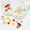 Encantos lindos de dibujos animados para zapatos con varios agujeros, decoraciones versátiles de resina para zapatos, mariposa, burbuja, flor, animales, charms decorativos al por mayor