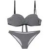 Bikini de Dos Piezas Ins con Tirantes Dobles de Hombro Soportes de Acero Push-up Correa para Pecho Pequeño Bikini sin Espalda Traje de Baño para Mujer Amazon