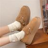 2025 Sapatilhas Outono Tudo Incluído Retro Slip-On Sapatos Birkenstock Mocassins Femininos de Sola Grossa Versátil Preguiçoso Feijão Feijões Novo Estilo