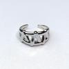 Anillo de apertura de acero de titanio antiguo de gran venta que no se desvanece, diseño de nicho para amantes del anillo de acero inoxidable, joyería al por mayor