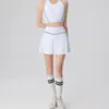Bing Color Nuevo Color de Contraste Sujetador Deportivo para Mujer Chaleco de Yoga Absorbente de Sudor Transpirable Conjunto de Falda Deportiva de Golf Tenis